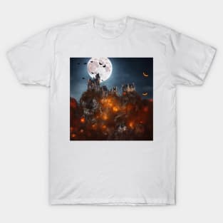 Giger Castle Halloween Art T-Shirt